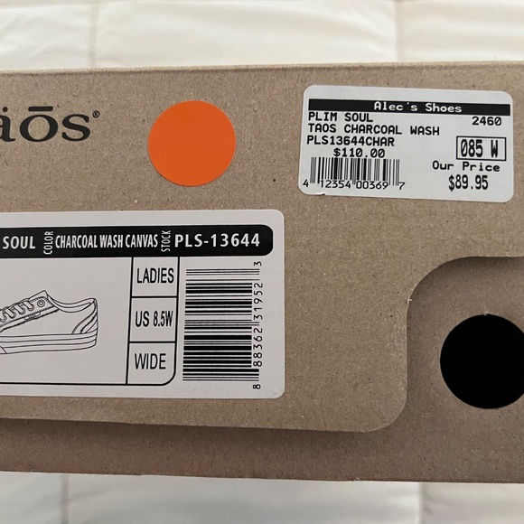 TAOS LADIES PLIM SOUL charcoal sneakers size 8.5 - Picture 4 of 4